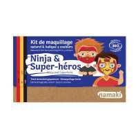 Kit de maquillage bio - 3 couleurs - ninja et super heros 