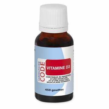 VITAMINE D 3 naturelle - 20 ml - Laboratoire Code